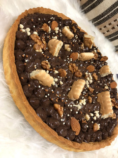 صورة لوصفة تارت بكريمة الشوكولاتة والدانيت 🍫 ذوق وقوام روعة
