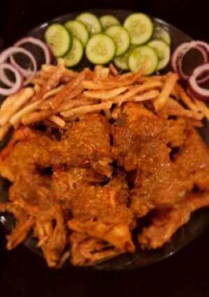 A picture of Hyderabadi nawabi chargha.