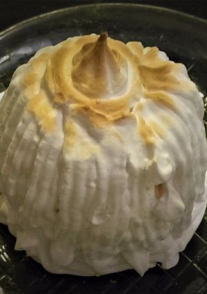 Una foto de Baked alaska o tortilla noruega