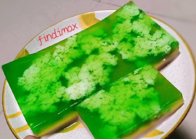 Tutorial Masakan Resep Puding lumut berlapis