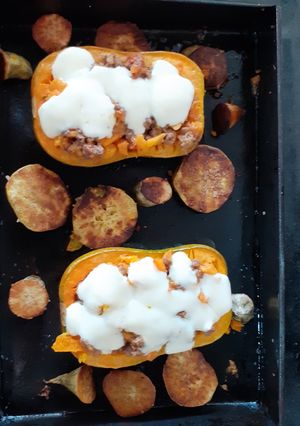 Una foto de Calabaza rellena con carne