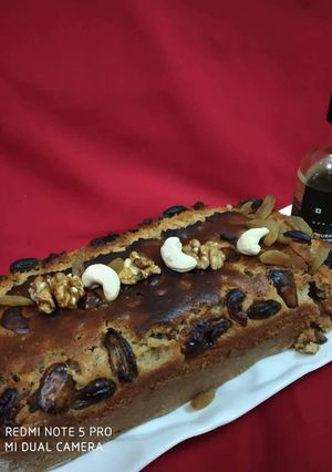 A picture of Eggless Plum Cake.