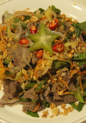 Hình của món Bò bóp thấu.