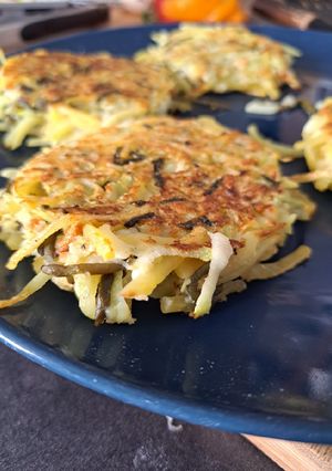 Une photo de Rosti courgette et salicornes