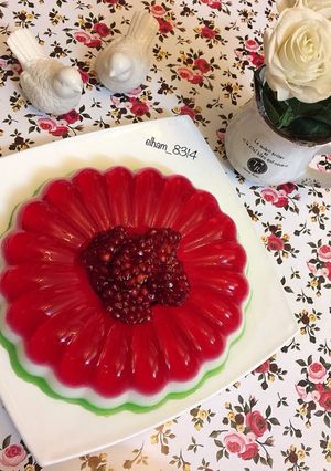 عکسی از دستور ژله هندوانه_ ژله سه رنگ