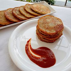 Classic potato pancakes A picture of Classic potato pancakes.