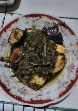 Foto resep Telor & teri terong 3Te cabe hijau