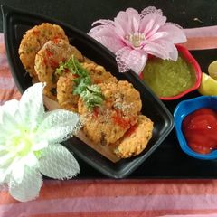 A picture of Poha ki tasty khasta tikki(easy and quick recipe) 😋😋😋.