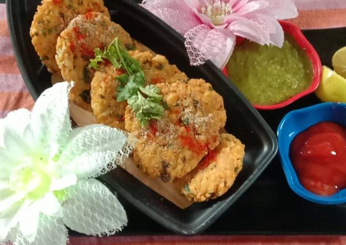 Poha ki tasty khasta tikki(easy and quick recipe) ๐๐๐