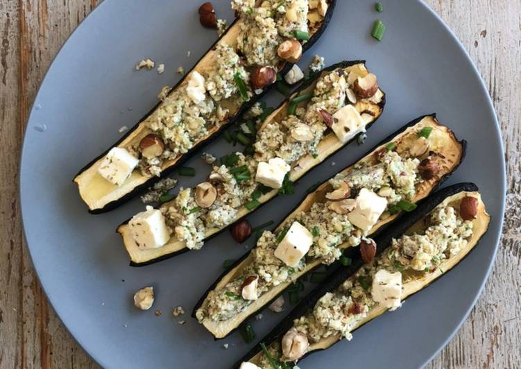 La Délicieuse Recette du Courgettes farcies noisettes et fêta