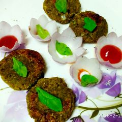 A picture of Scouts palak cutlet.
