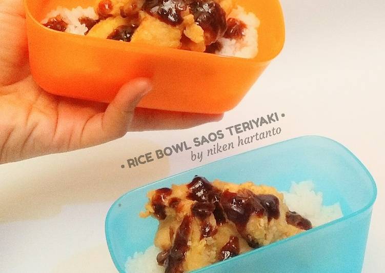Cara Mudah Menyiapkan Rice bowl saos teriyaki ala rice box kfc Enak Banget