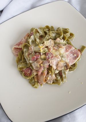 Foto resep Basil Carbonara without creme
