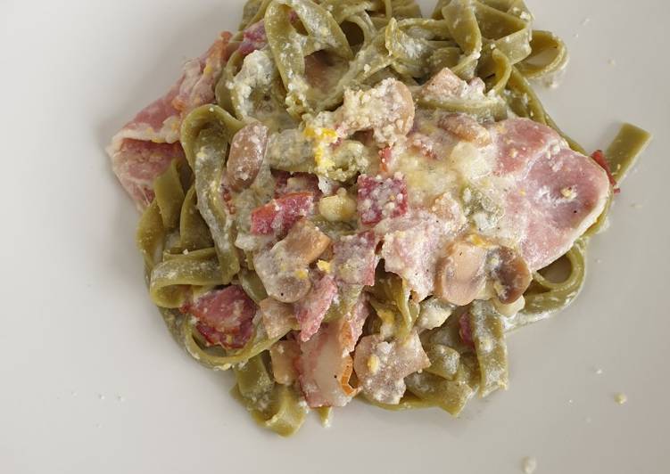 Basil Carbonara without creme