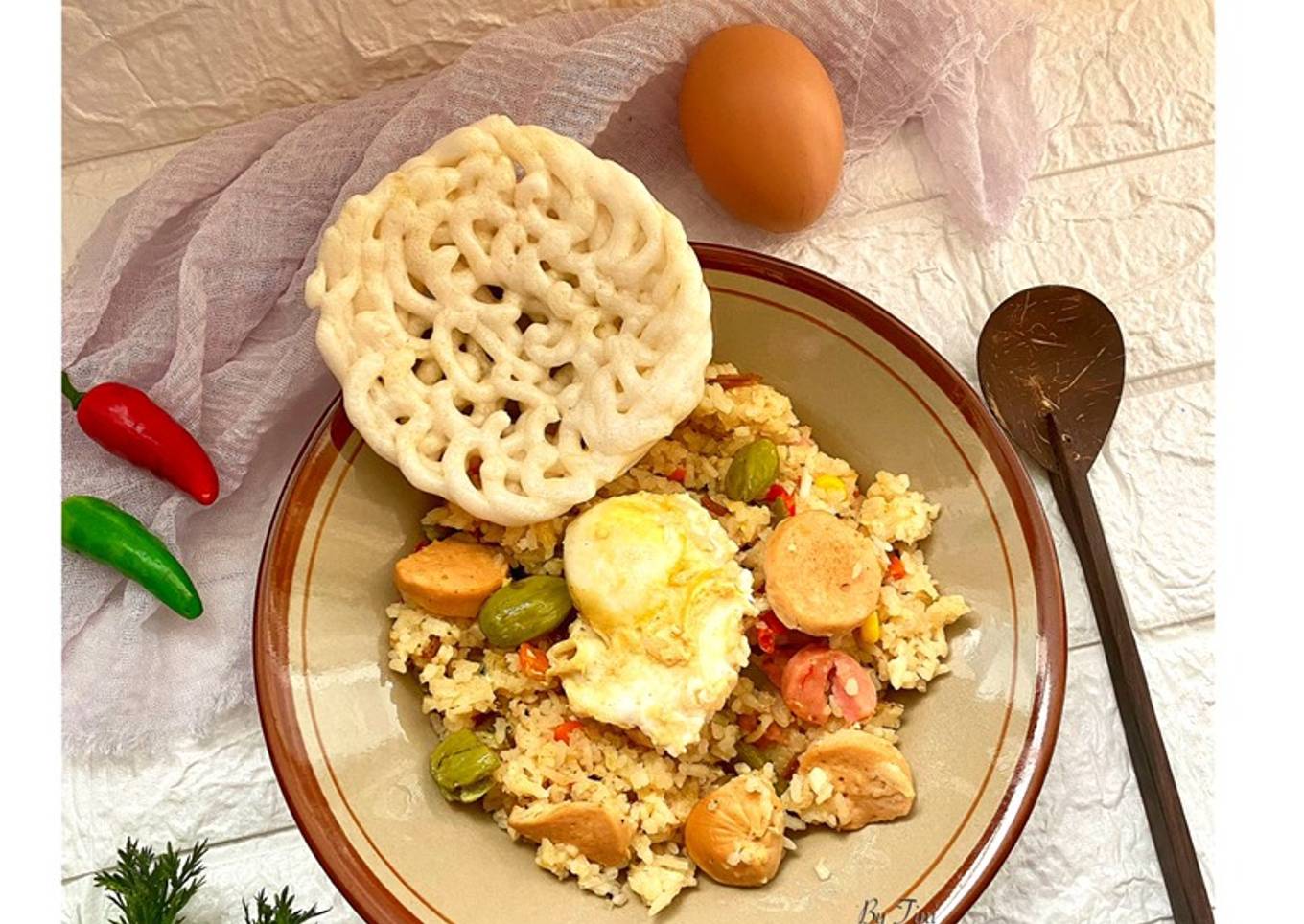 Nasi Telur Rice Cooker