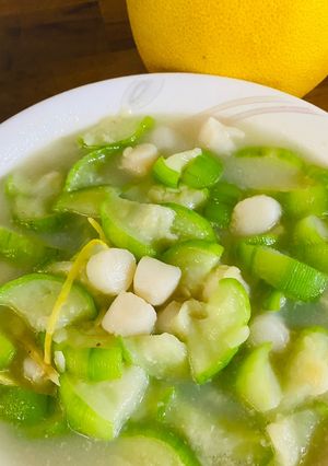 新鮮貝柱燴絲瓜 的食譜成品照片