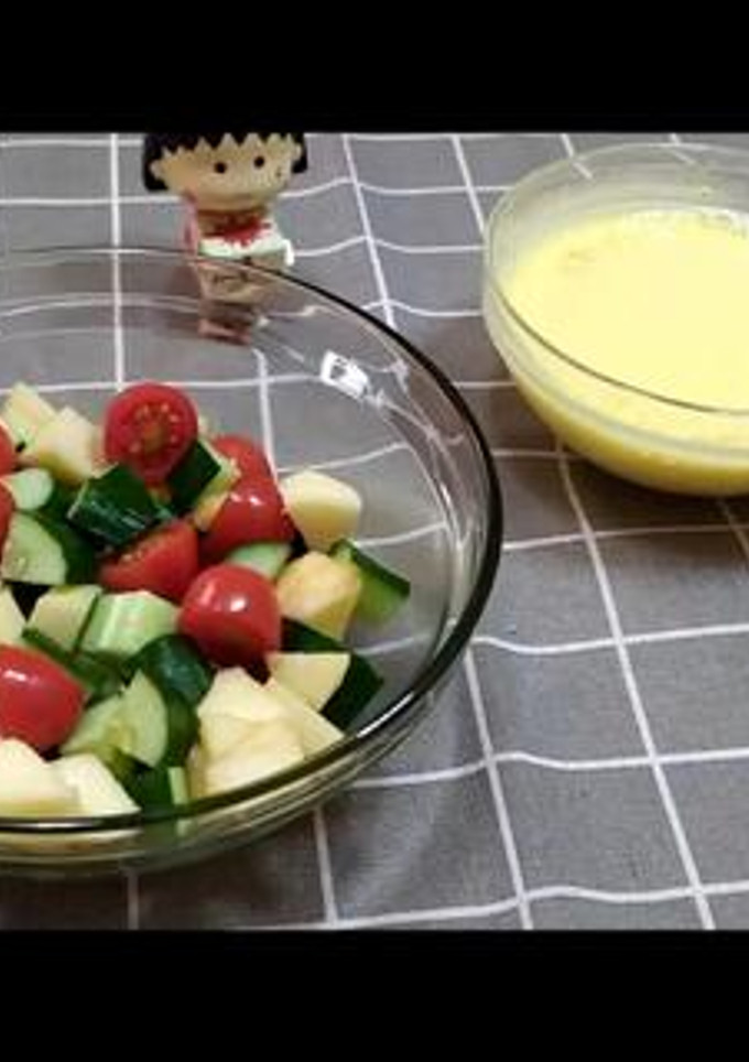 低卡瘦身料理~芒果優格沙拉 的食譜成品照片