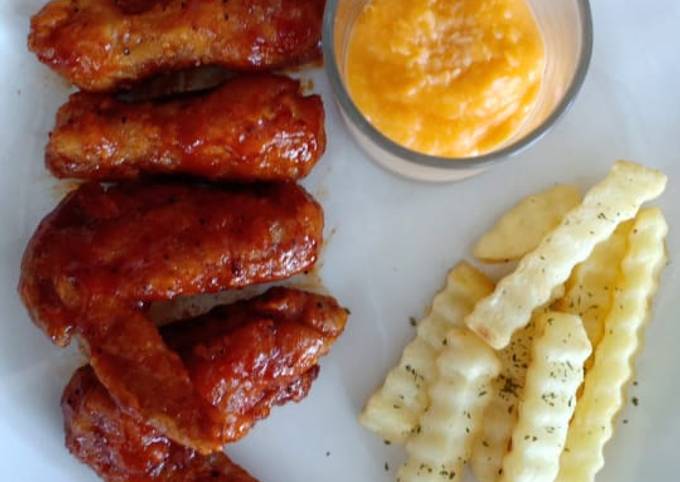 Resep Resep chicken fire wings dan cheese sauce mudah dan lezat