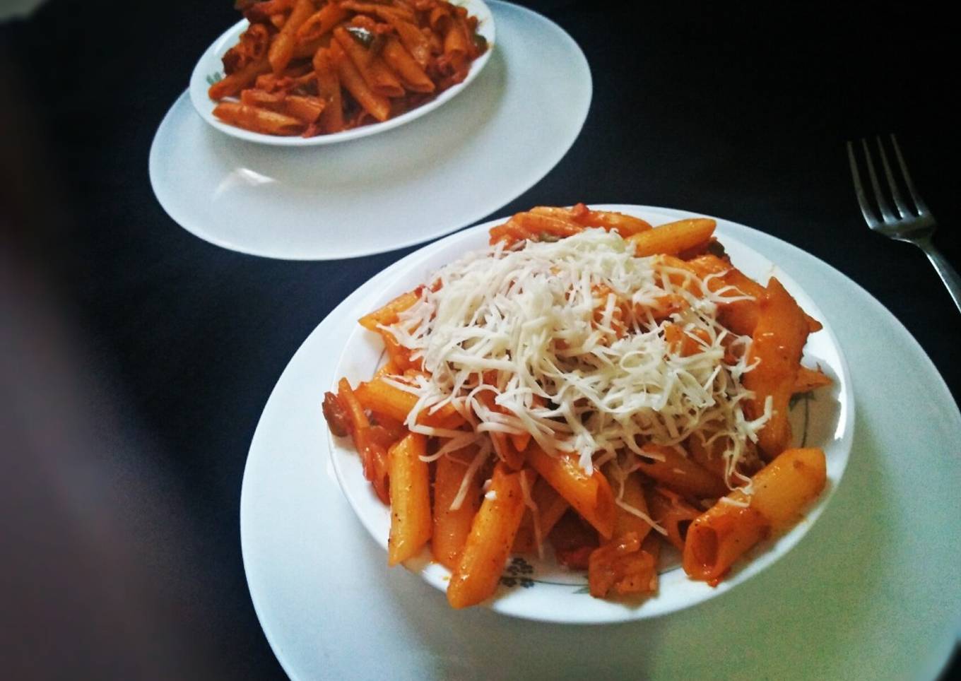 Italian penne with Indo-Chinese twist