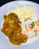 Piernas de Pollo Gram Masala (Curry) al Estilo (Indiano)