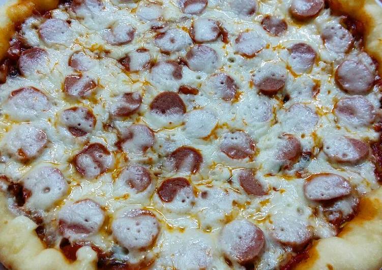 Pizza teflon sederhana empuk tanpa telur 😁