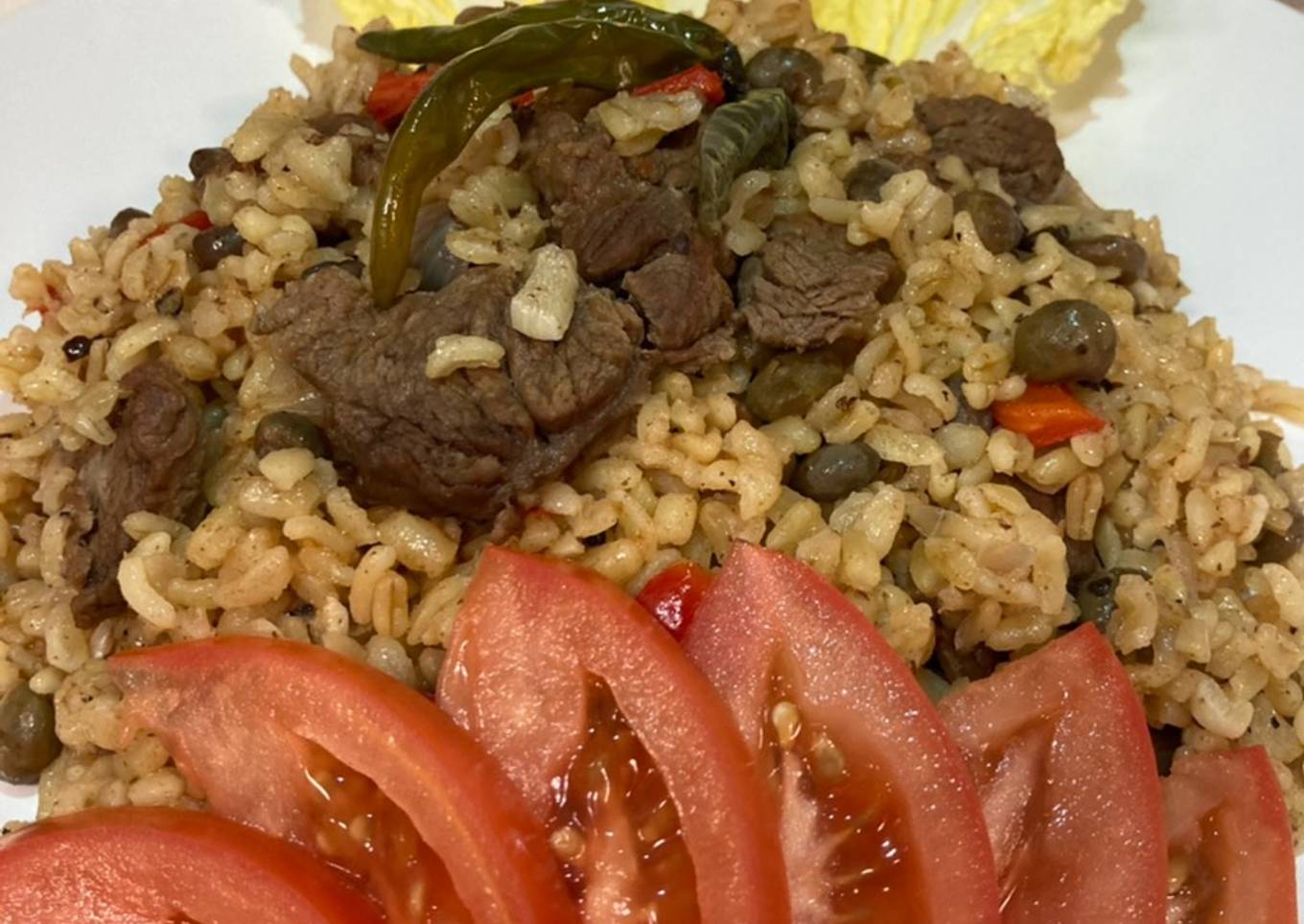 Nasi Biji Gandum Kacang Polong/Bulgur Pilav/Green Pigeon Peas Wheat Rice