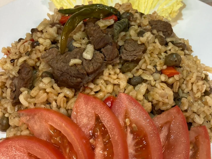 Cara Gampang Menyiapkan Resep Nasi Biji Gandum Kacang Polong/Bulgur Pilav/Green Pigeon Peas Wheat Rice Anti Ribet, Sempurna