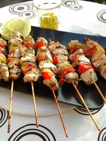 Easy Way Prepare Grilled Chicken Souvlaki on a stick (Kotopoulo Kalamaki) the Can Spoil the Tongue Can spoil the tongue