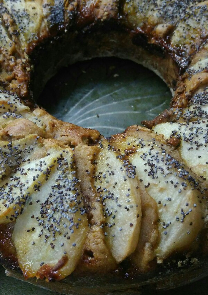 Una foto de Torta integral de peras fácil y económica🍐