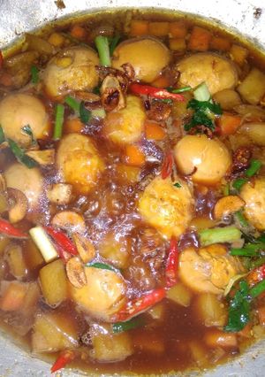 Foto resep Semur telur kentang