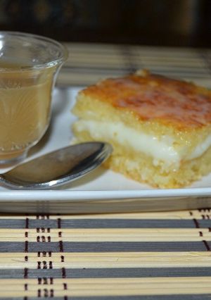 صورة لوصفة بسبوسة بالقشطة