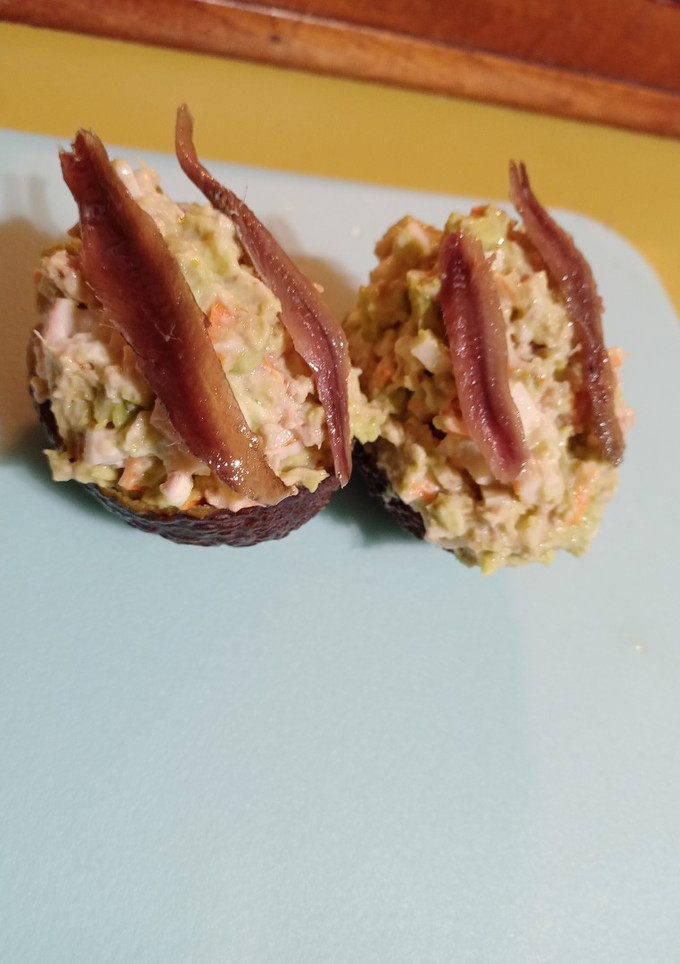 Una foto de Aguacates rellenos