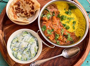 O poză a rețetei Pui cu unt în stil indian/Butter chicken.
