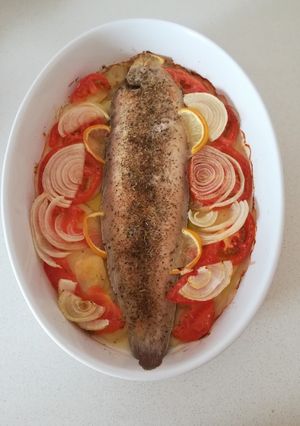 Una foto de Lenguado al horno con hierbas provenzales