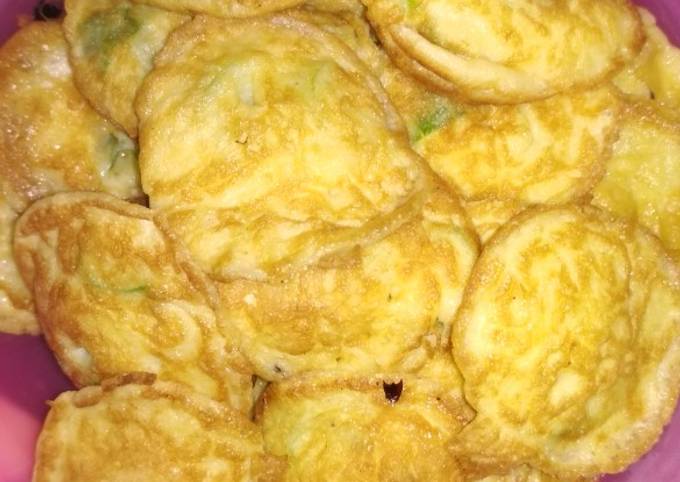 Resep Telur Dadar Jajanan Sd Oleh Intan Indah Kurnia Sari Cookpad