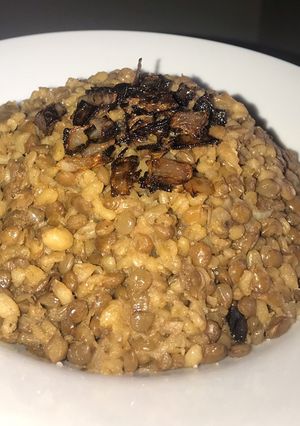A picture of Syrian Mujaddara.