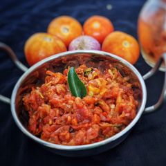 A picture of Less oil Tomato Thokku.