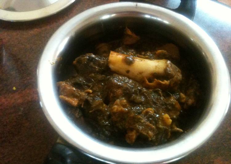 How to Make Quick Gongura mamsam or lamb cooked with sorrel leaves