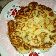 A picture of Mashed potato pancakes.