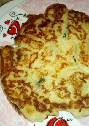 A picture of Mashed potato pancakes.