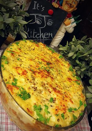 صورة لوصفة مكرونه بشاميل 🍝🧀