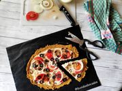 Una foto de pizza proteína