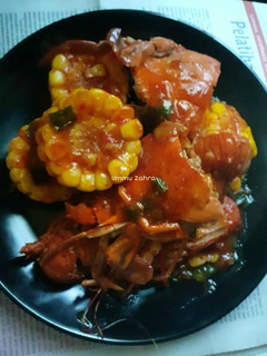 Foto resep Udang + Kepiting Saos Padang
