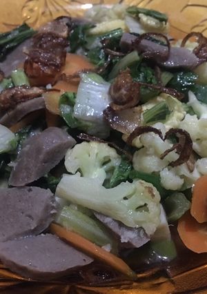 Foto resep Tumis Capcay Bakso Berkuah