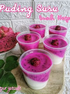 Foto resep 91. Puding Susu Buah Naga