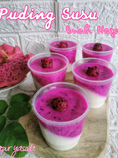 Foto resep 91. Puding Susu Buah Naga
