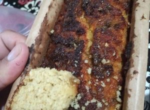 Una foto de Budín de coco y harina de garbanzos