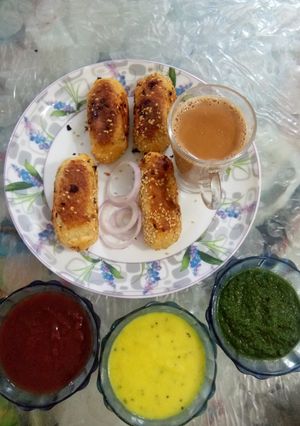 A picture of No fry bread  roll.