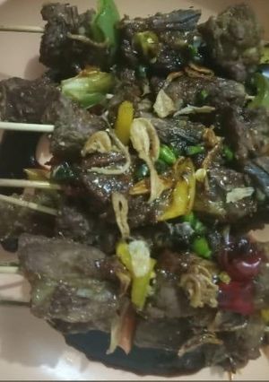 Foto resep Sate daging sapi paprika