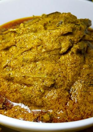 A picture of Ncha na Ugba sauce.